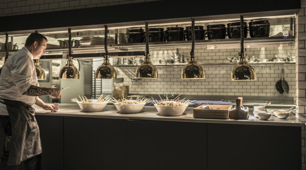Köket och mat på Brasserie X i Malmö